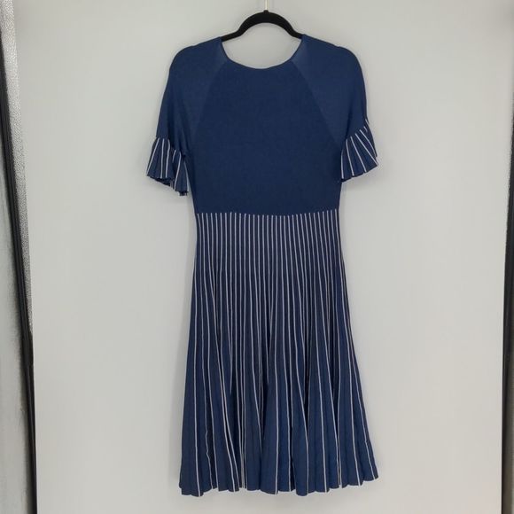 Jonathan Simkhai Women's Pleated Metallic Stretch-Knit A-Line Dress Size Large - Picture 13 of 16